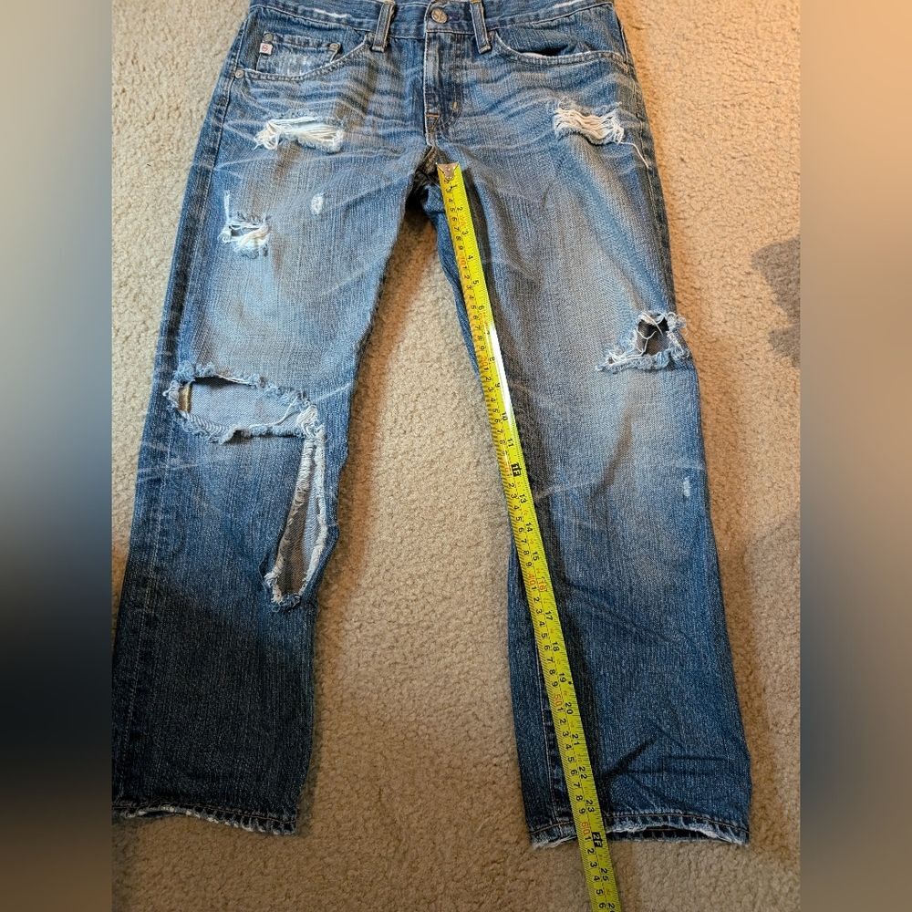 AG Adriano Goldschmied Distressed Ex-Boyfriend Crop Jeans - Picture 15 of 16
